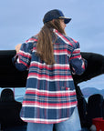 Women’s Shacket - Navy/Red/White Plaid