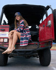 Women’s Shacket - Navy/Red/White Plaid