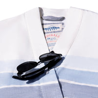 Men's El Garibaldi Robe - Indigo Stripe, Blue Water