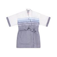 Men's El Garibaldi Robe - Indigo Stripe, Blue Water