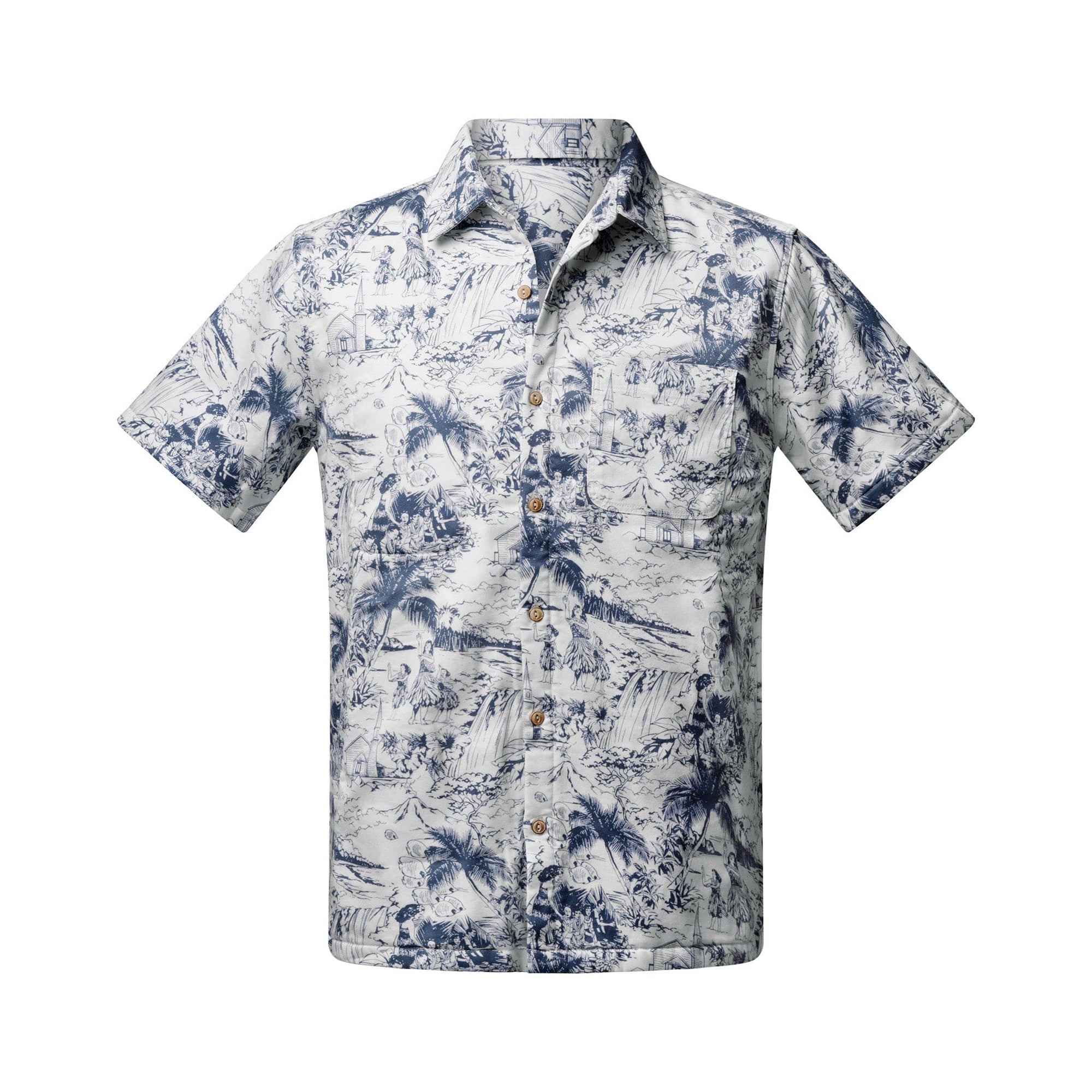 Men’s Stretch High Water Shirt - Island Time, White Sand