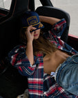 Women’s Shacket - Navy/Red/White Plaid