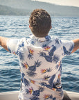 Men’s Stretch Tropic High Water Shirt - Bird of Paradise, White Sand