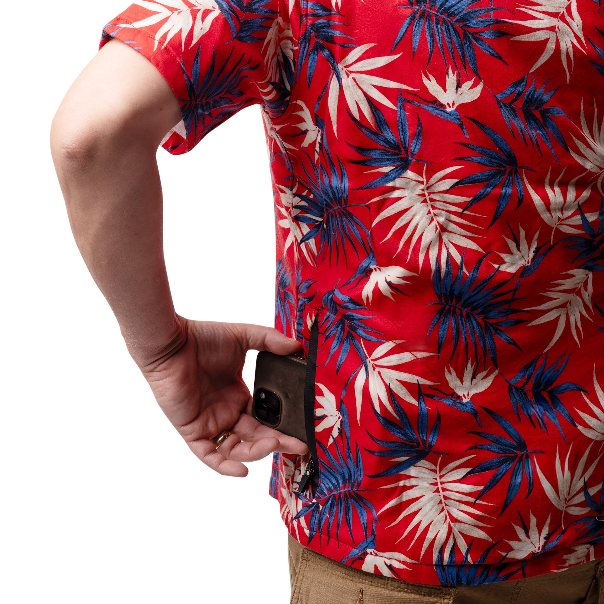 Men’s Stretch High Water Shirt - Bird of Paradise, Americana