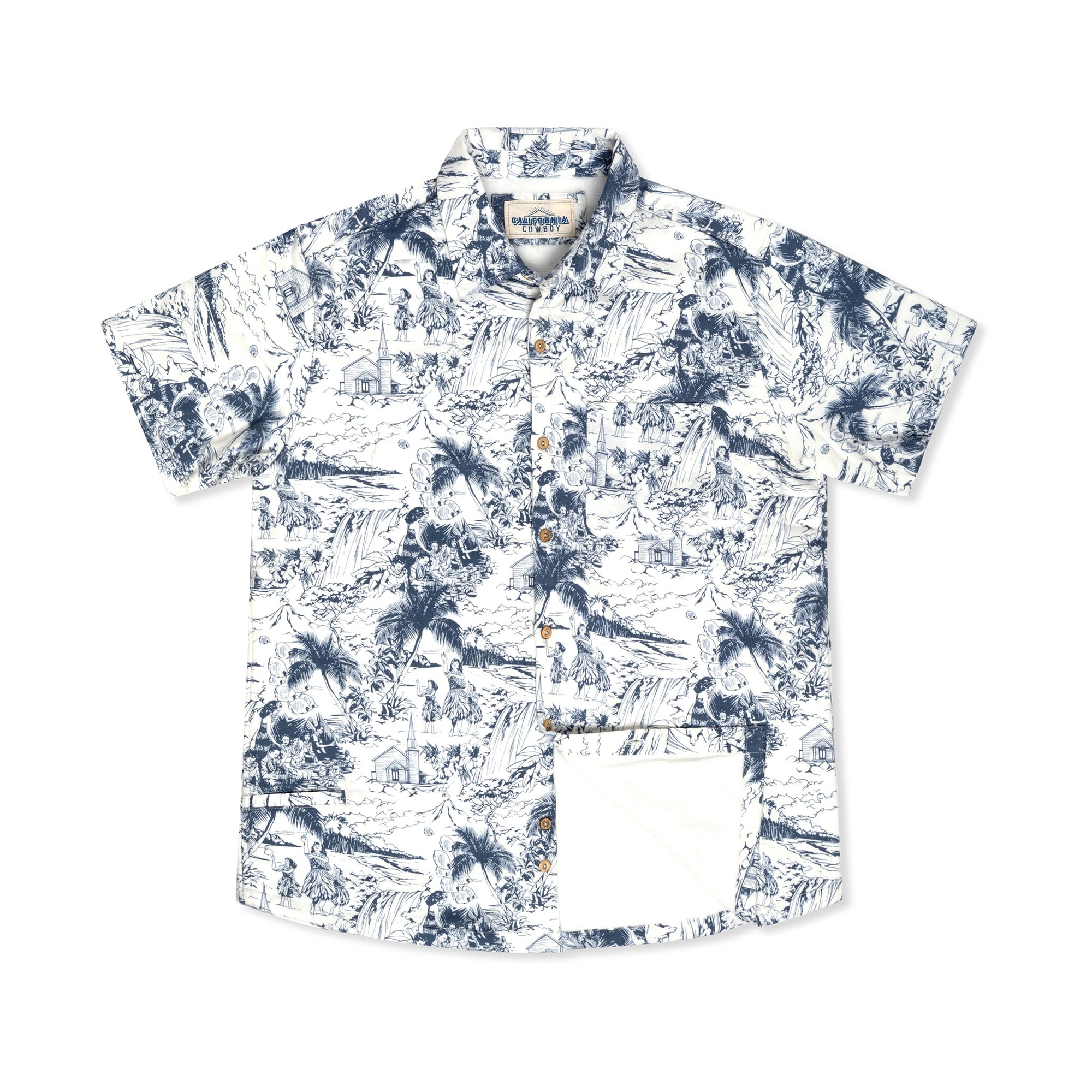 Men’s Stretch High Water Shirt - Island Time, White Sand