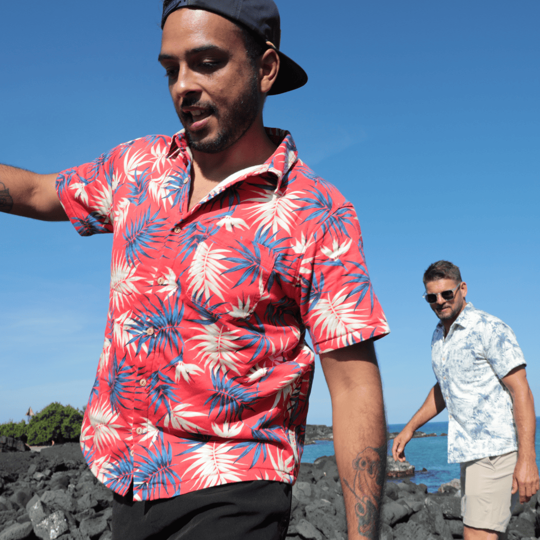Men’s Stretch High Water Shirt - Bird of Paradise, Americana