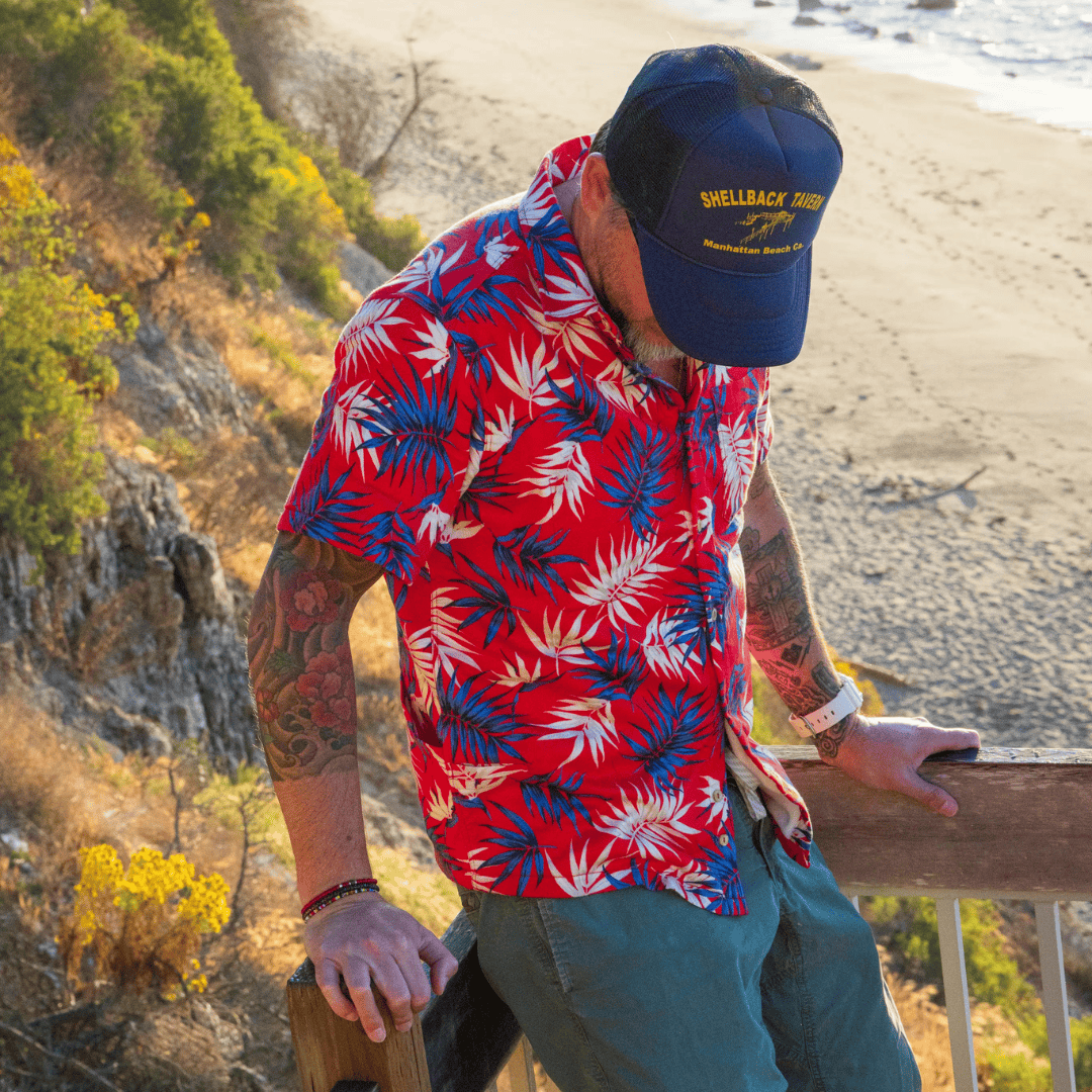 Men’s Stretch High Water Shirt - Bird of Paradise, Americana