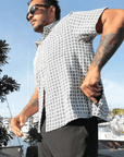Men’s Stretch High Water Shirt - Breeze Block, White Sand