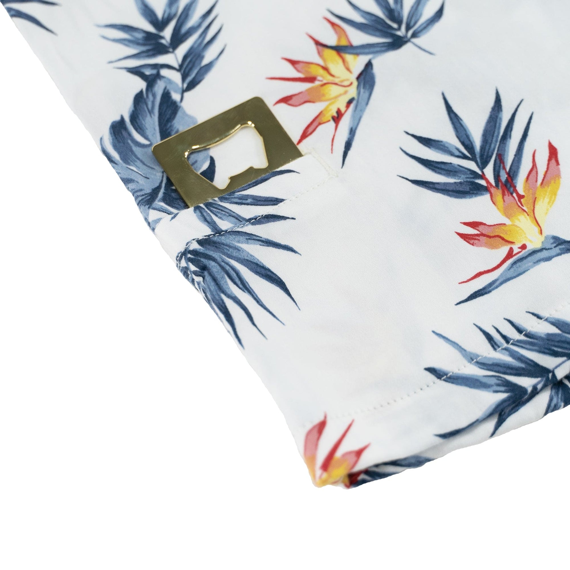Men’s Stretch Tropic High Water Shirt - Bird of Paradise, White Sand