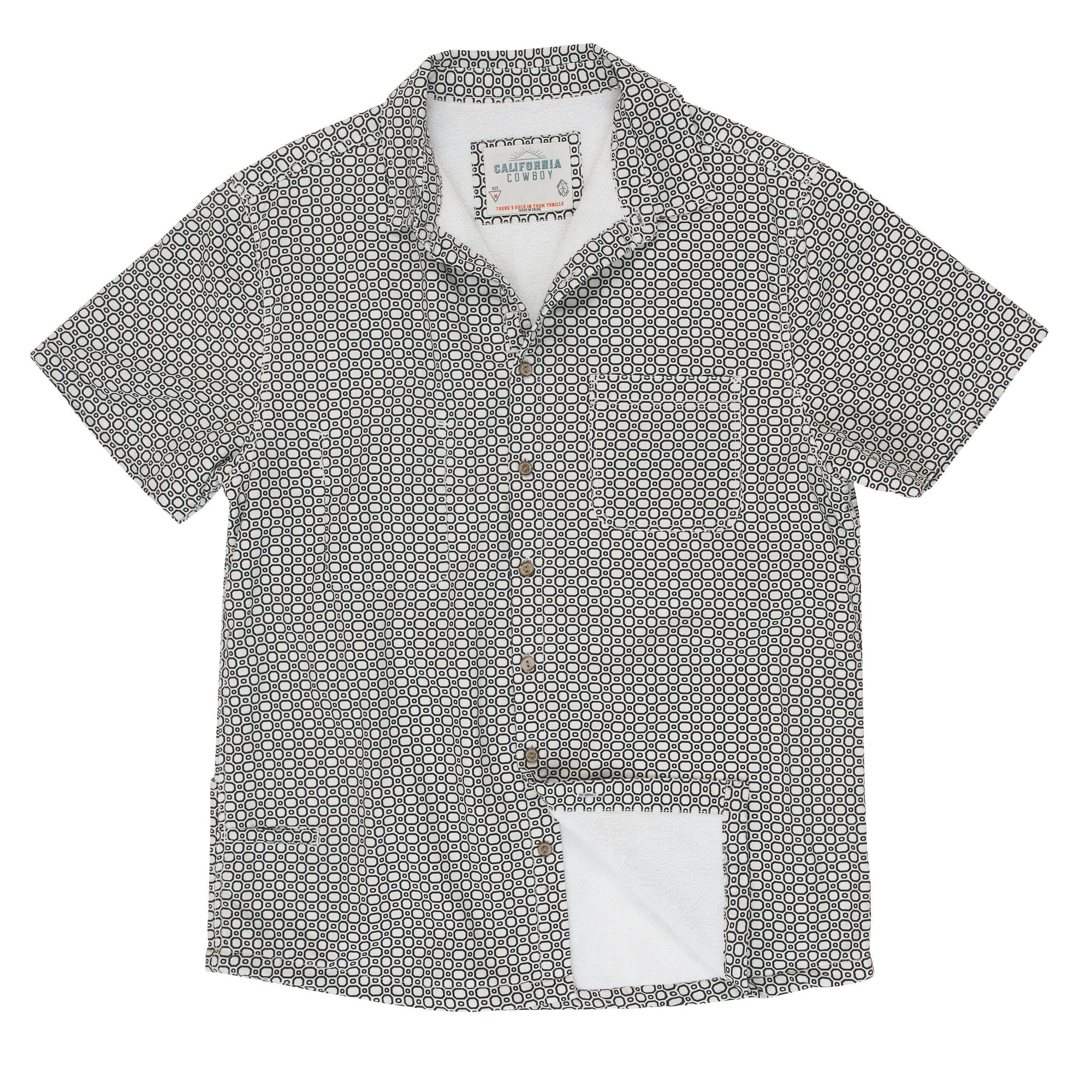 Men’s High Water Shirt - Cozumel Geo, White Sand