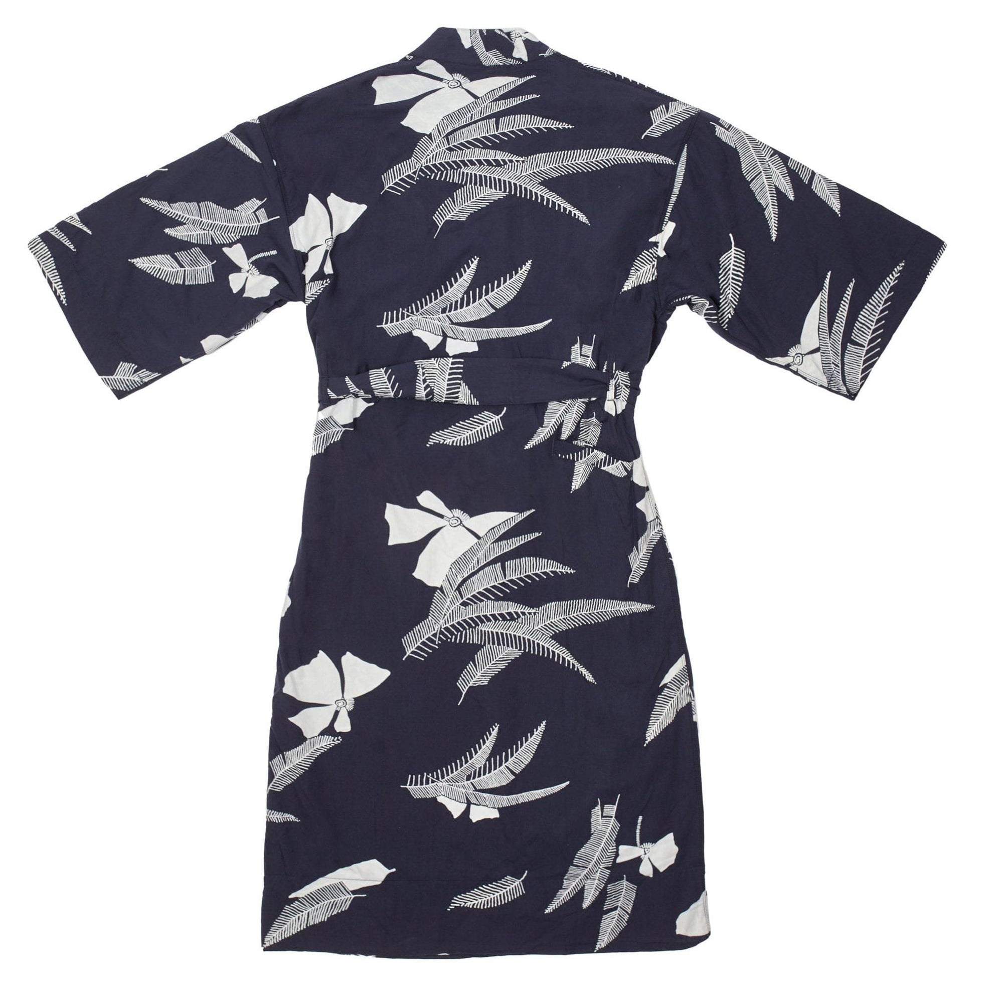 Women’s La Sirena Robe (Long) - Vintage Floral, Farallon Navy