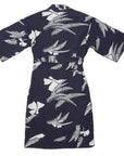 Women’s La Sirena Robe (Long) - Vintage Floral, Farallon Navy