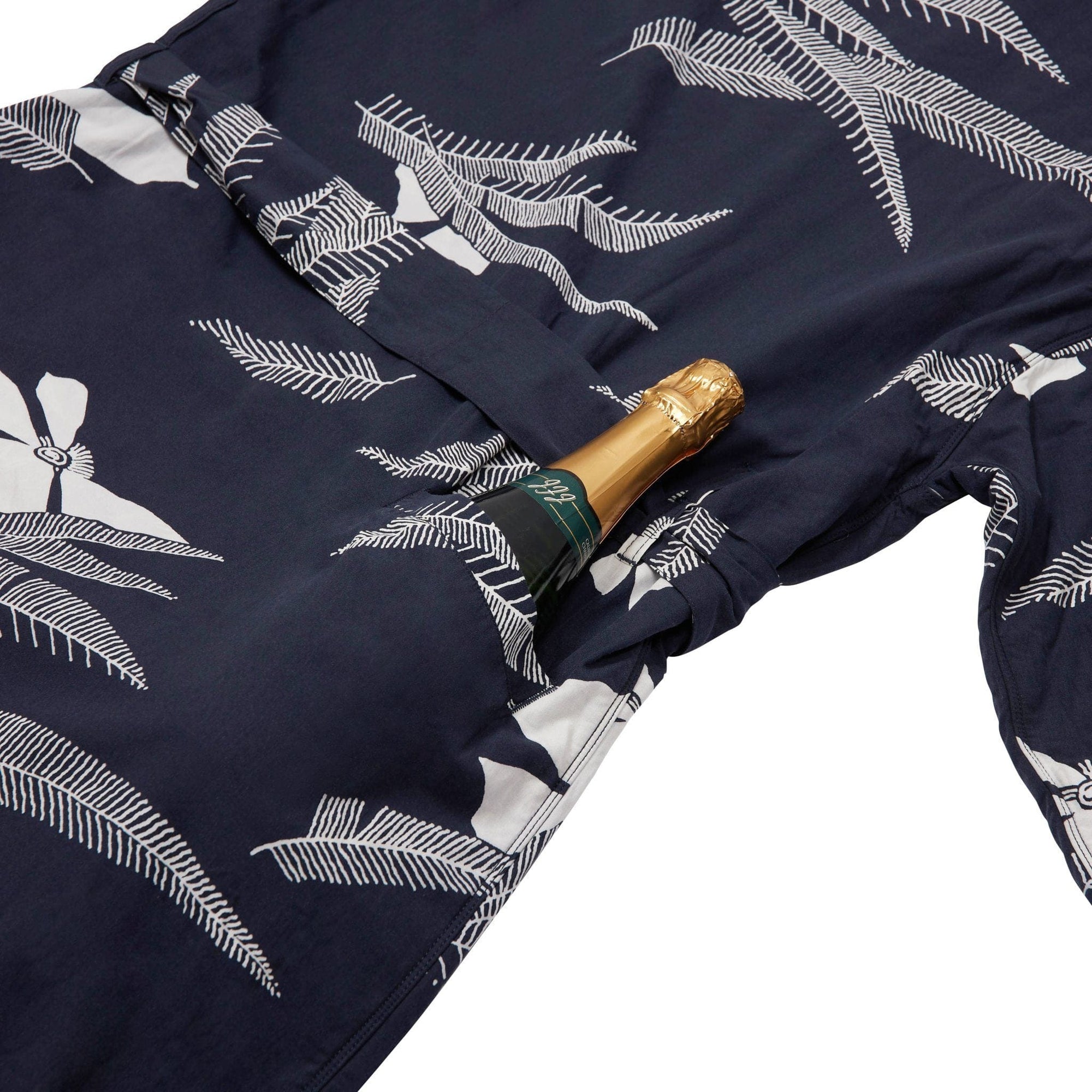 Women’s La Sirena Robe (Long) - Vintage Floral, Farallon Navy