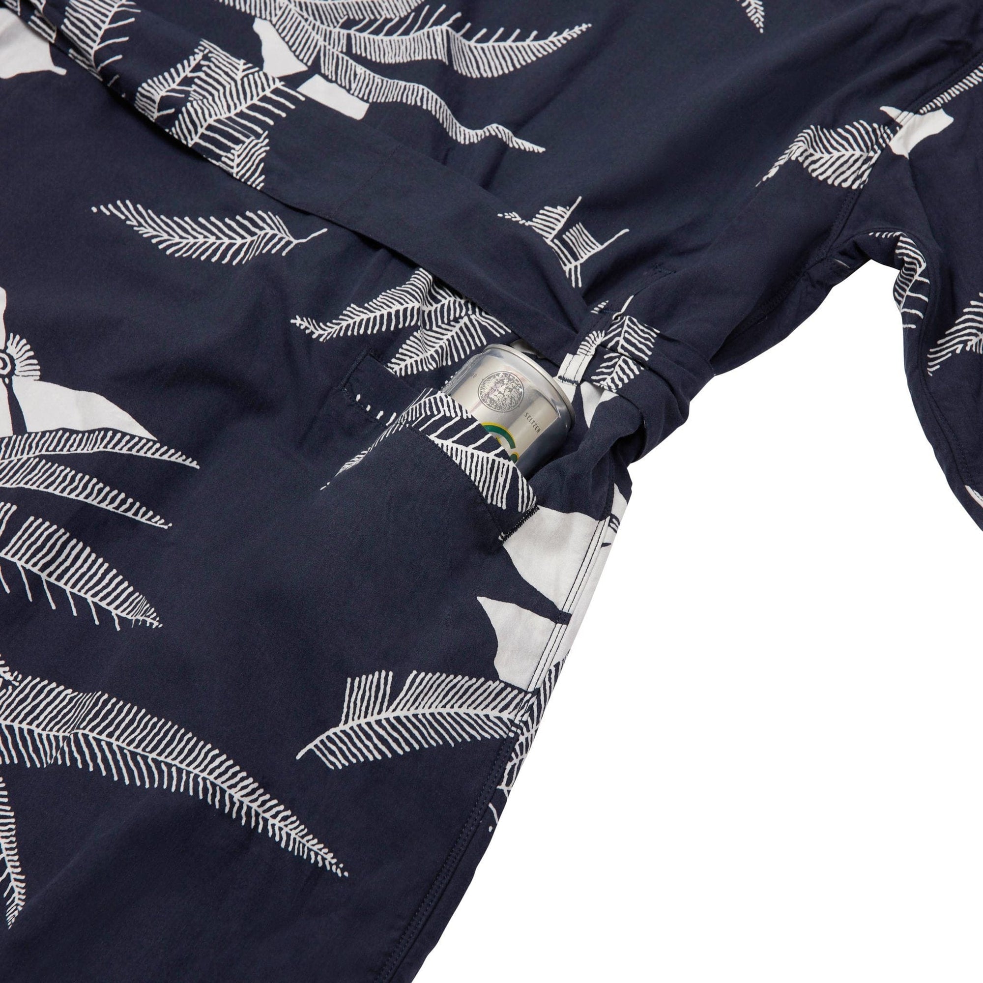 Women’s La Sirena Robe (Long) - Vintage Floral, Farallon Navy
