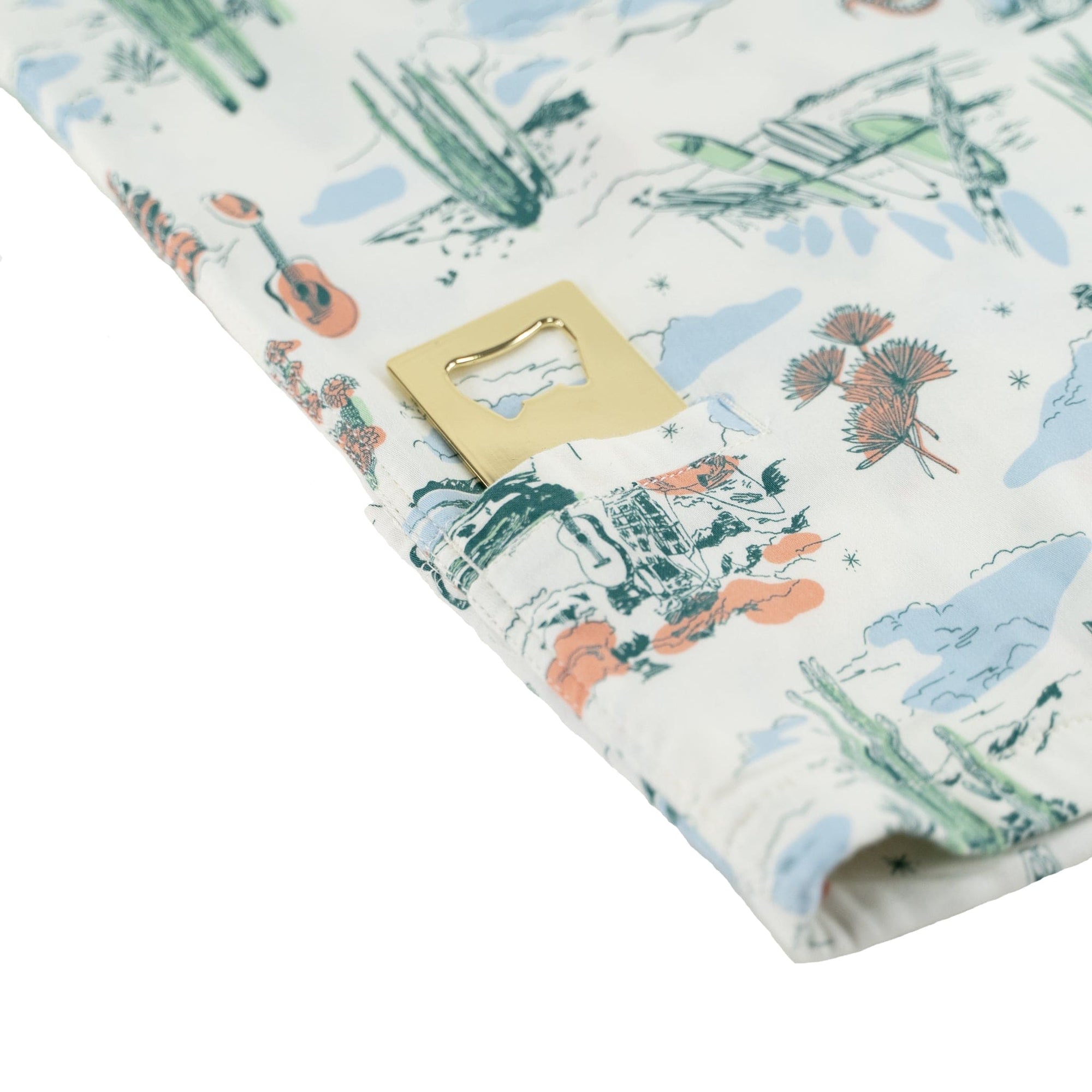 Men’s High Water Tropic Shirt - Motel Surf, White Sand