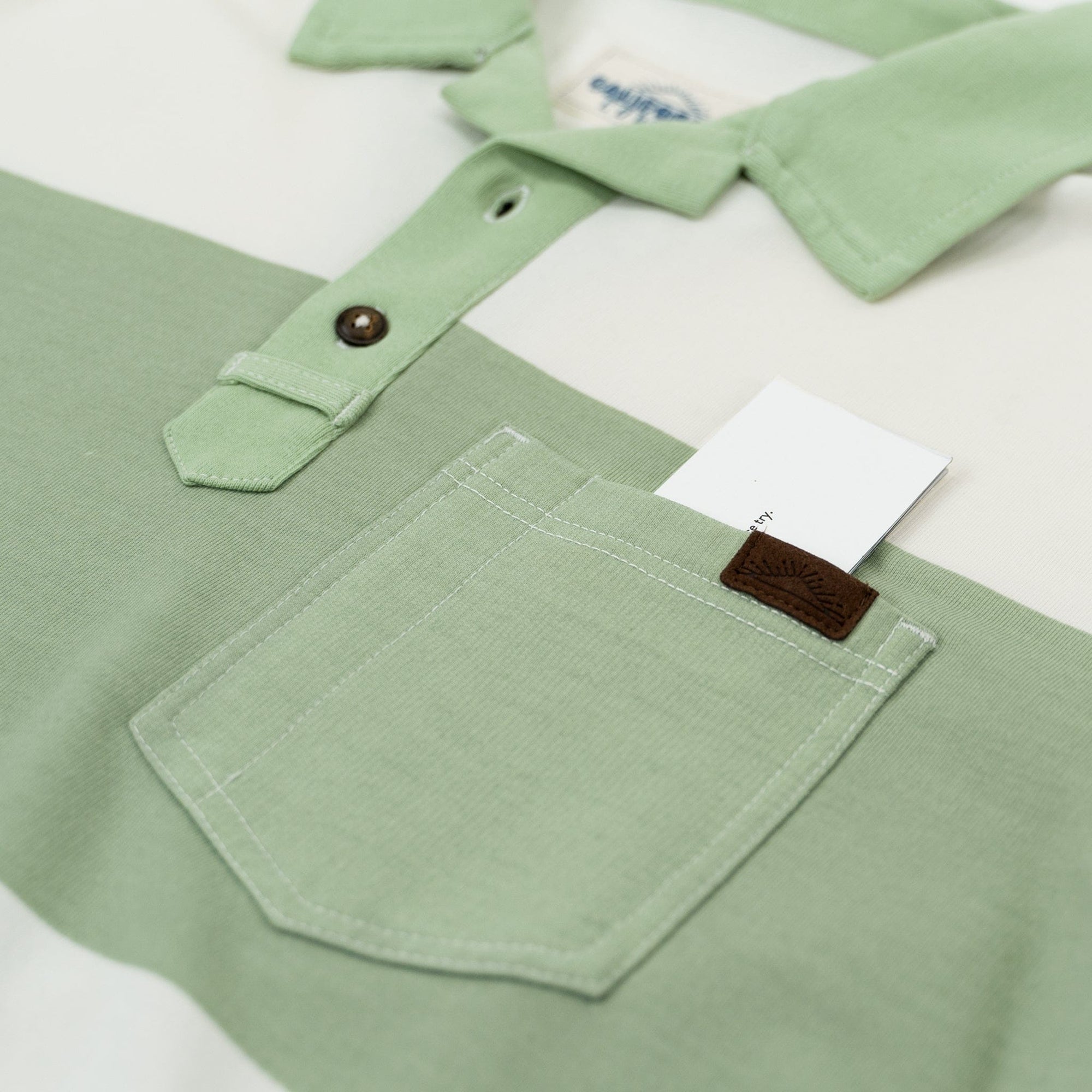 Men’s Polo -  Surf Stripe, White Sand/Sagebrush