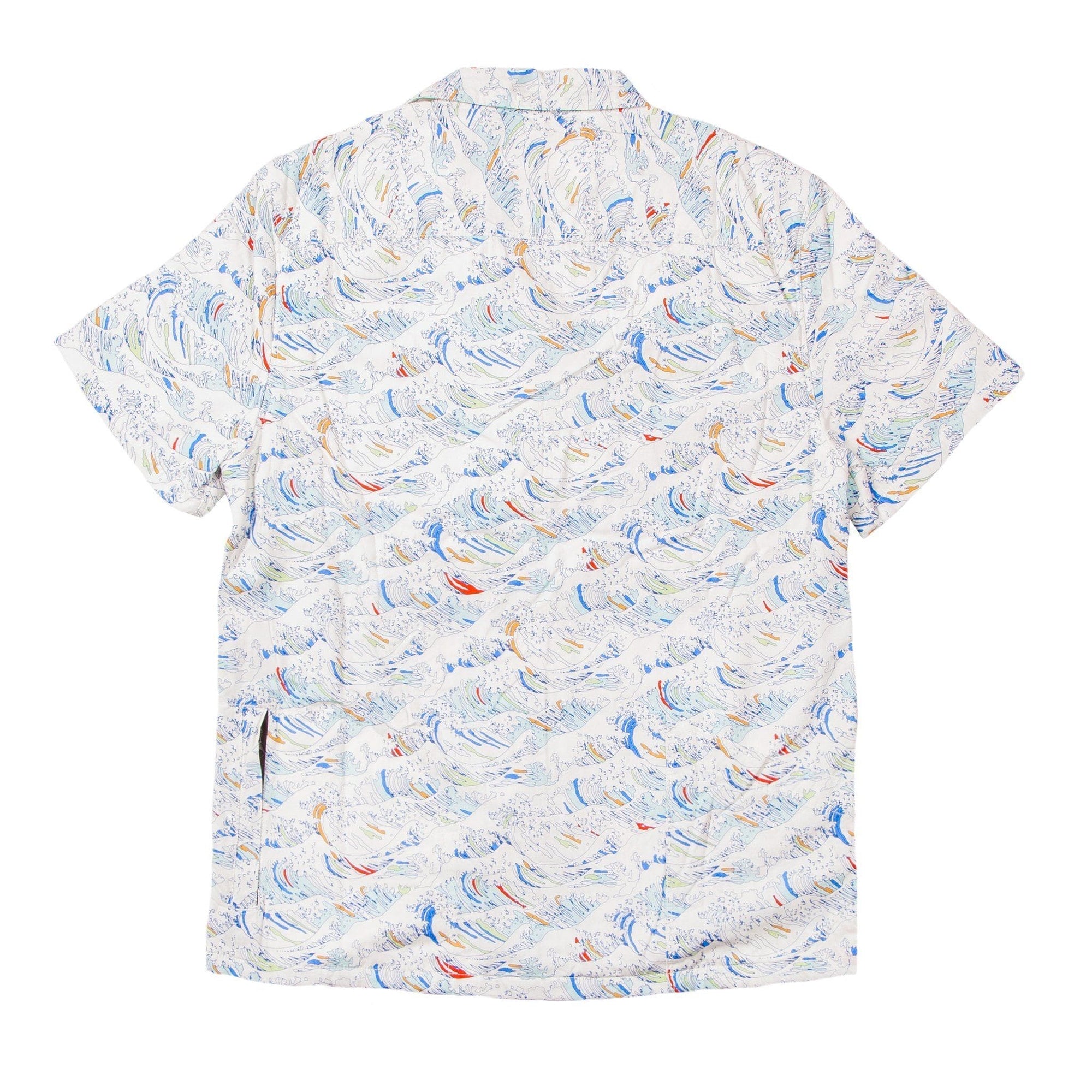 Men’s Stretch High Water Shirt - Paint By Numbers Wave, White Sand