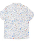 Men’s Stretch High Water Shirt - Paint By Numbers Wave, White Sand