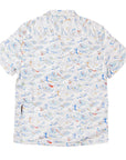 Men’s Stretch High Water Shirt - Paint By Numbers Wave, White Sand