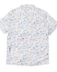 Men’s Stretch High Water Shirt - Paint By Numbers Wave, White Sand