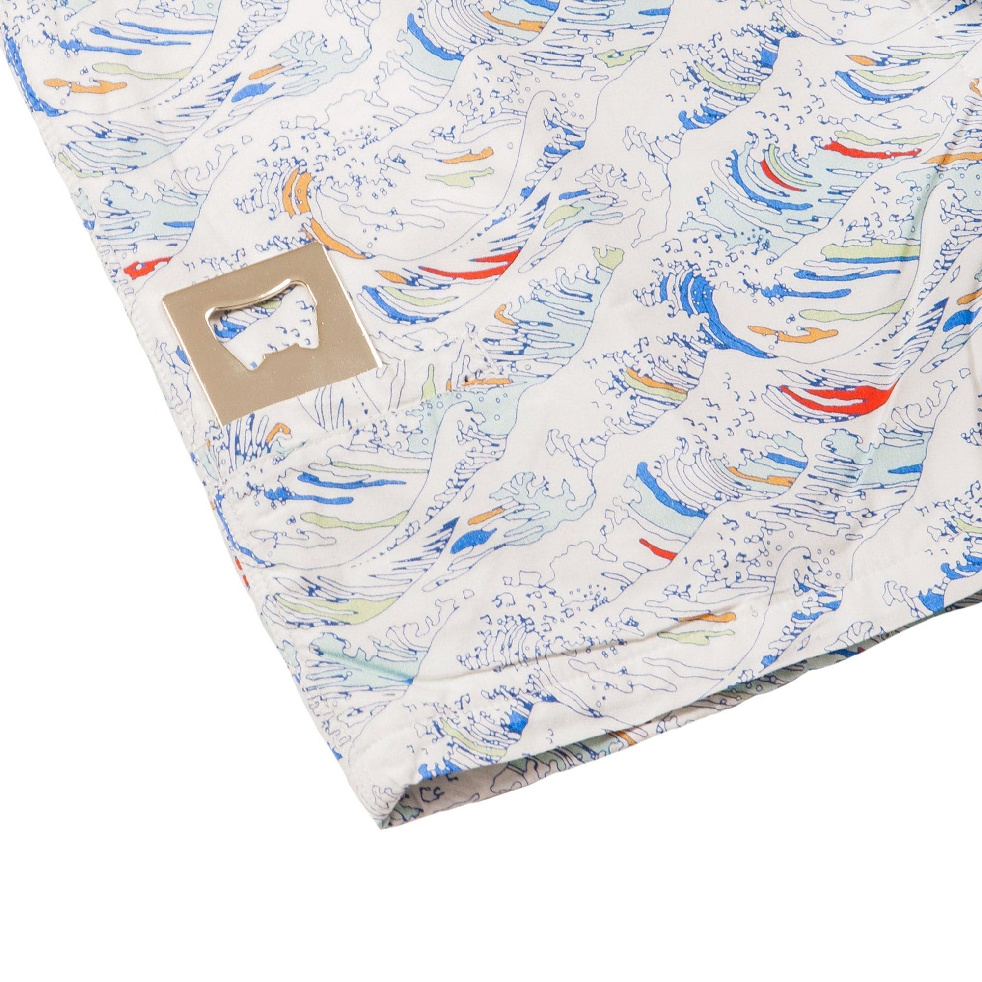 Men’s Stretch High Water Shirt - Paint By Numbers Wave, White Sand