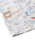 Men’s Stretch High Water Shirt - Paint By Numbers Wave, White Sand