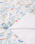 Men’s Stretch High Water Shirt - Paint By Numbers Wave, White Sand
