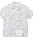 Men’s High Water Shirt - Paint By Numbers Wave, White Sand