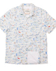 Men’s High Water Shirt - Paint By Numbers Wave, White Sand