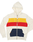 Men's PCH Full Zip Hoodie - Stripe, White Sand