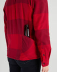 Women’s High Sierra Shirt With Hidden Beer Pocket - Model - Chilly Pepper Check - California Cowboy