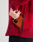 Women’s High Sierra Shirt With Hidden Phone Pocket - Model - Chilly Pepper Check - California Cowboy