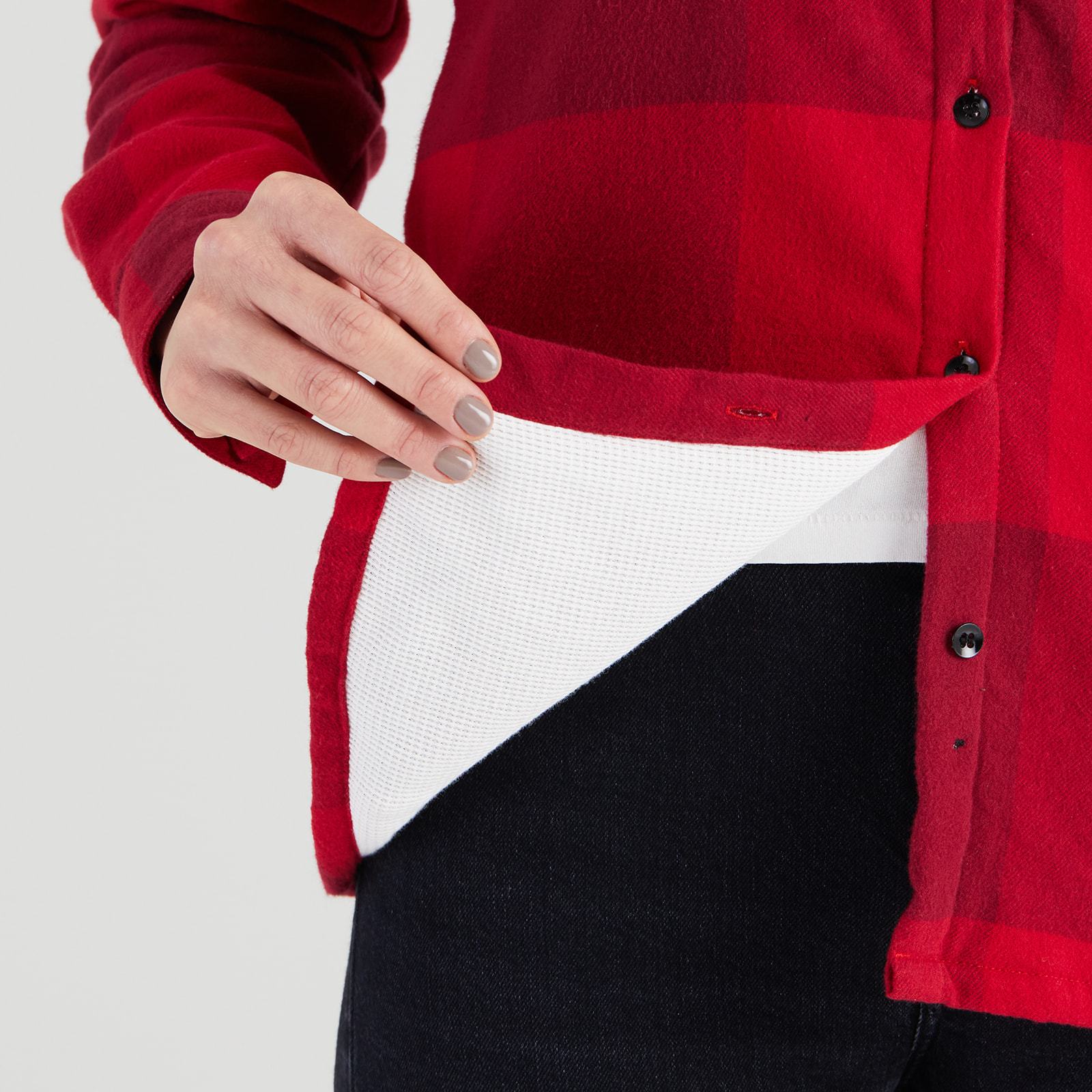 Women’s High Sierra Shirt - Cotton Poly-Thermal Lining - Model - Chilly Pepper Check - California Cowboy