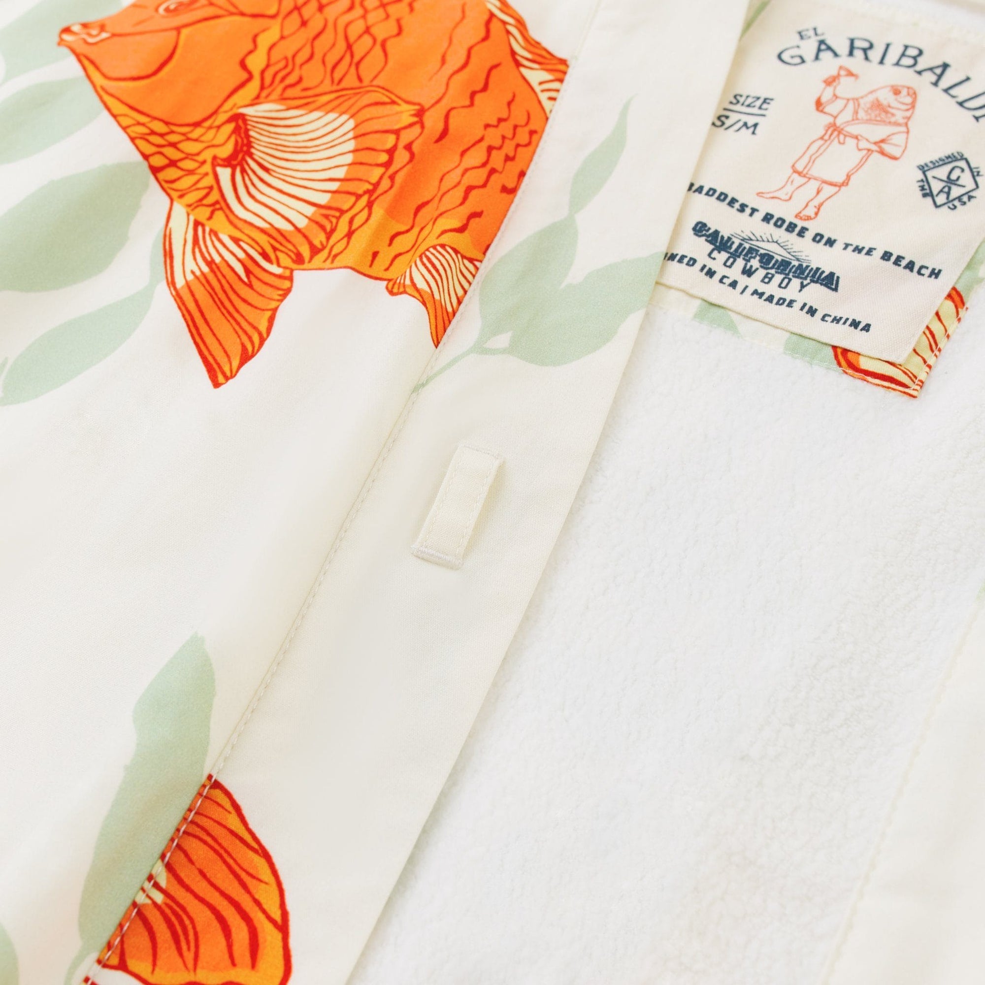 Women’s La Sirena Robe - Garibaldi Fish, White Sand