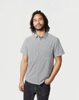 Men’s High Water Shirt - Model -  Cozumel Geo - White Russian (New Fit!) - California Cowboy