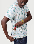 Men’s High Water Shirt - Motel Surf, White Sand - Model - California Cowboy