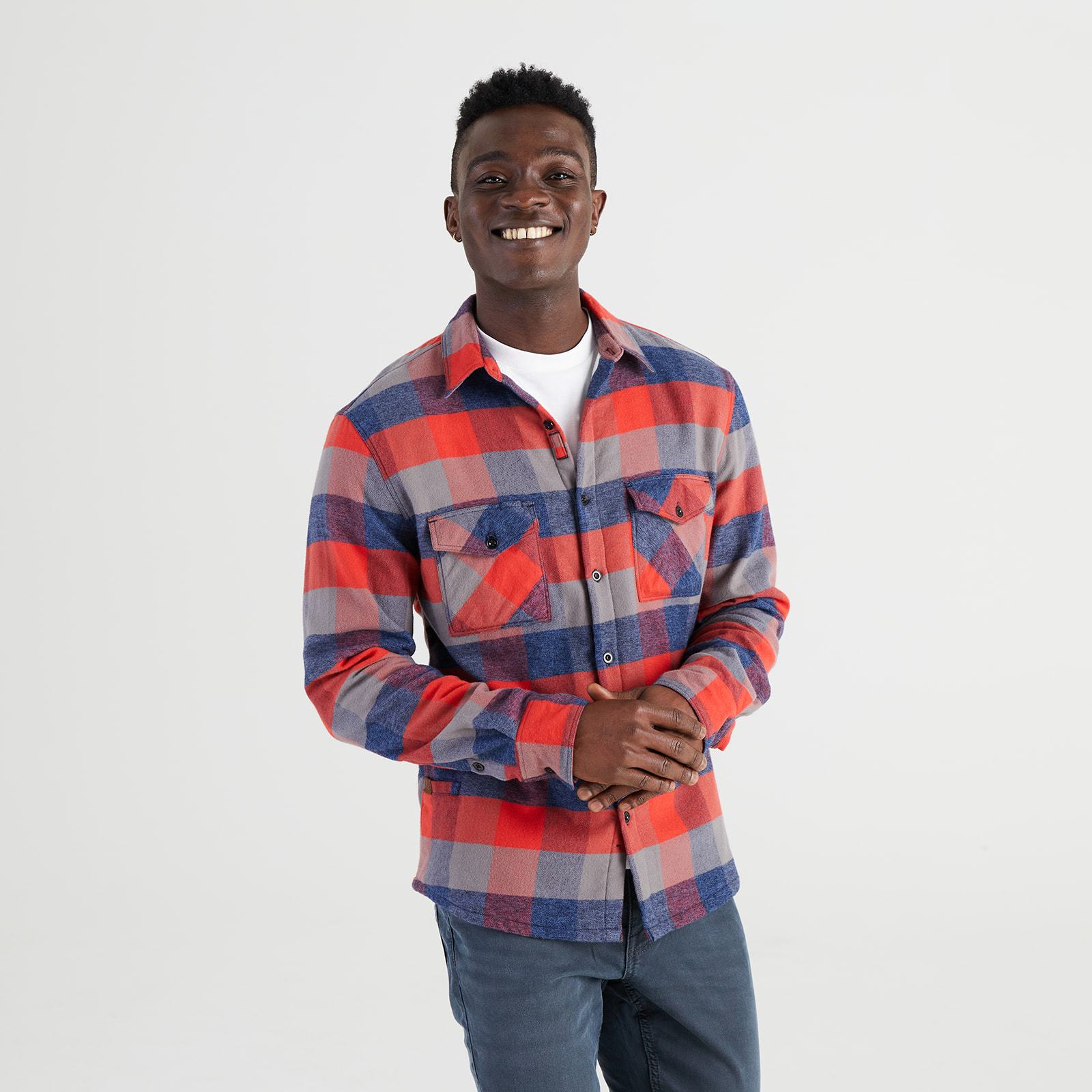 High Sierra Flannel Shirt for Men - Campfire Check - California Cowboy