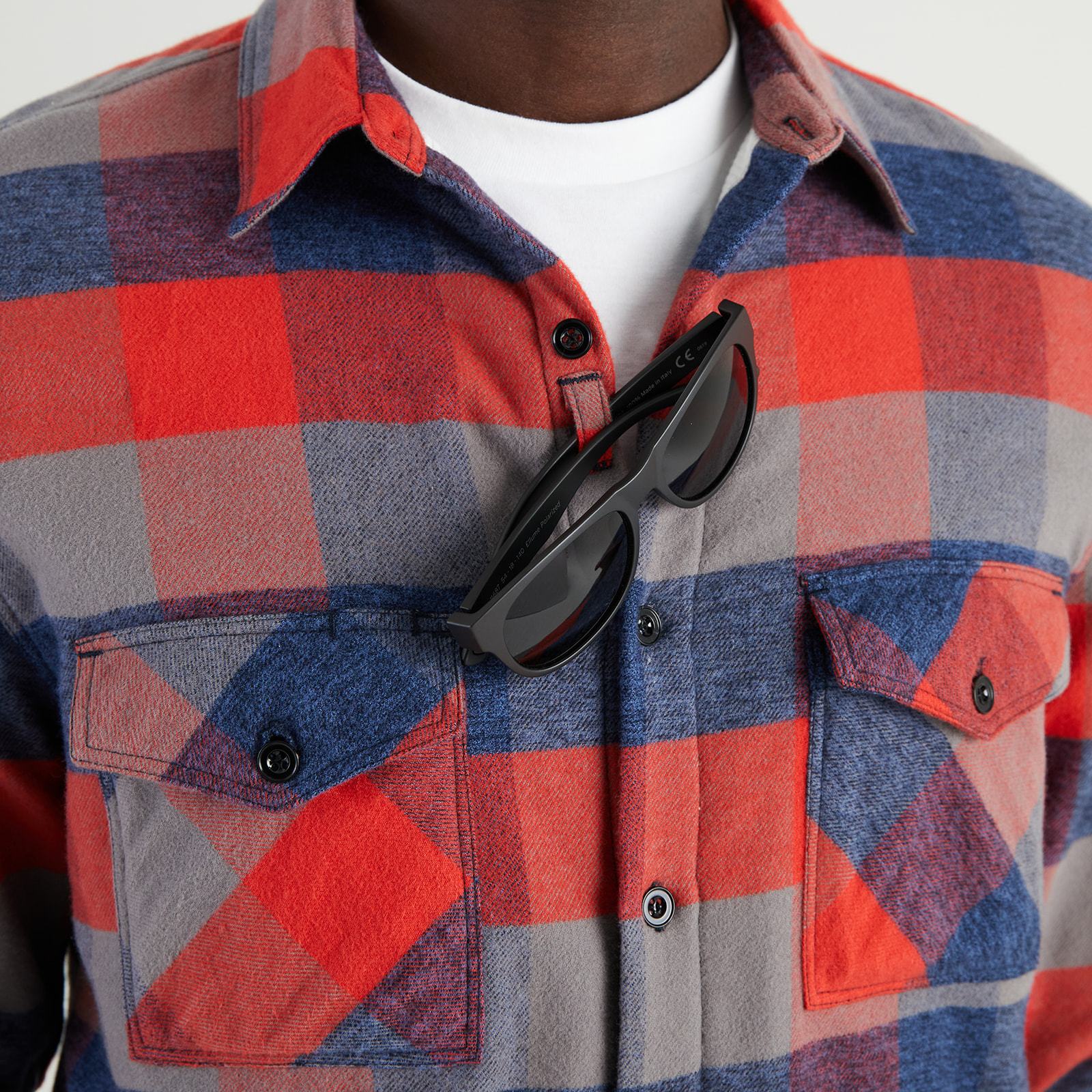 Flannel Shirt - Sunglasses Loop - Campfire Check - California Cowboy