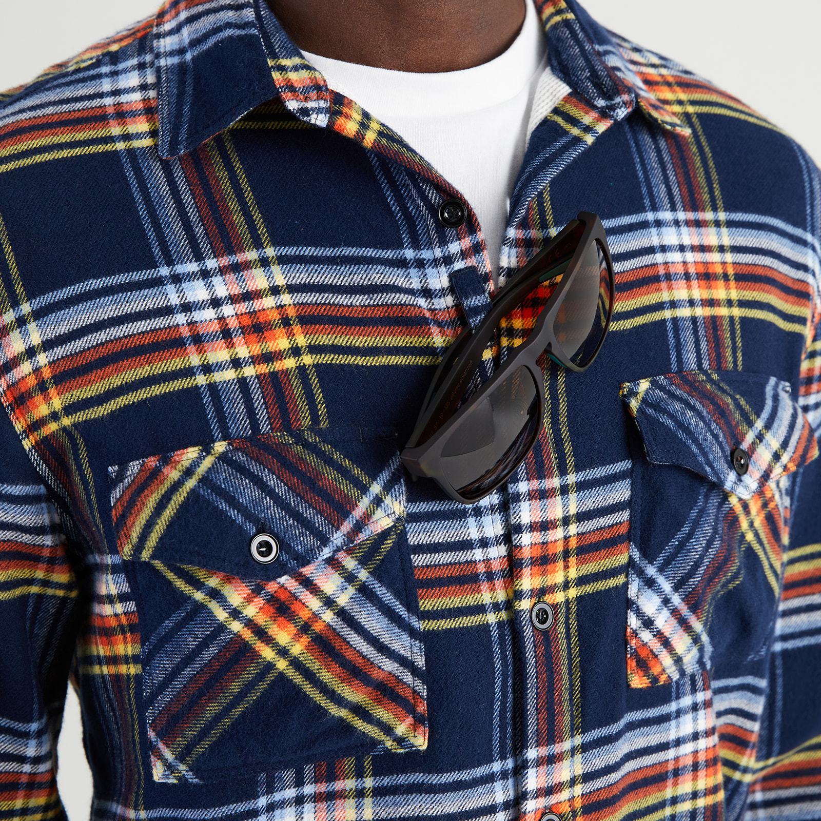 Men’s High Sierra Shirt - Sunglasses Loop - Daffy Plaid - California Cowboy