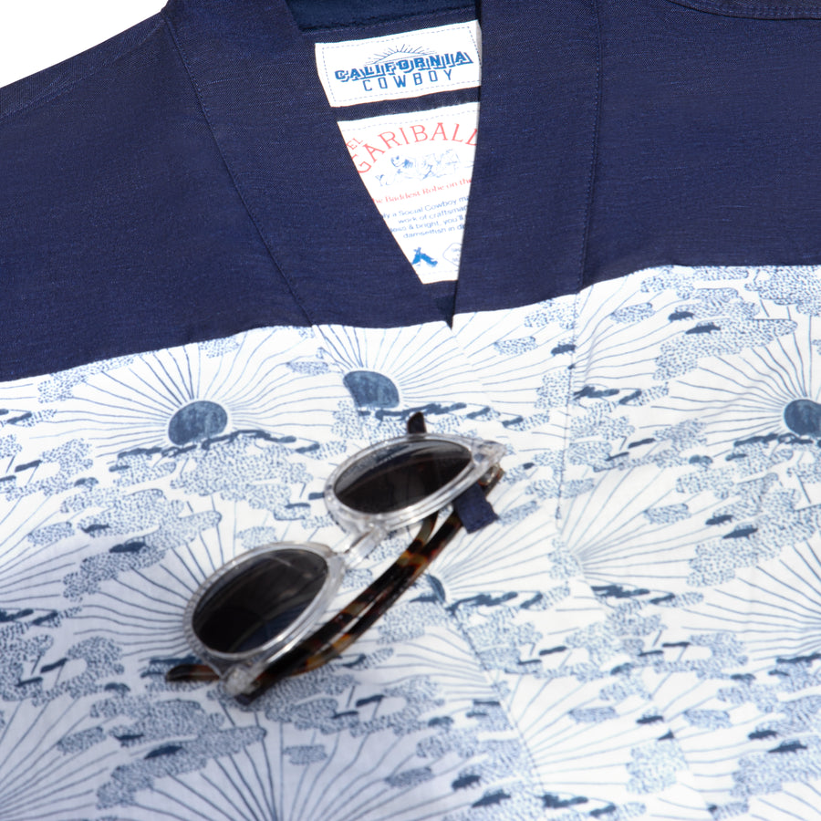 Men's El Garibaldi Robe - Rising Sun, Indigo