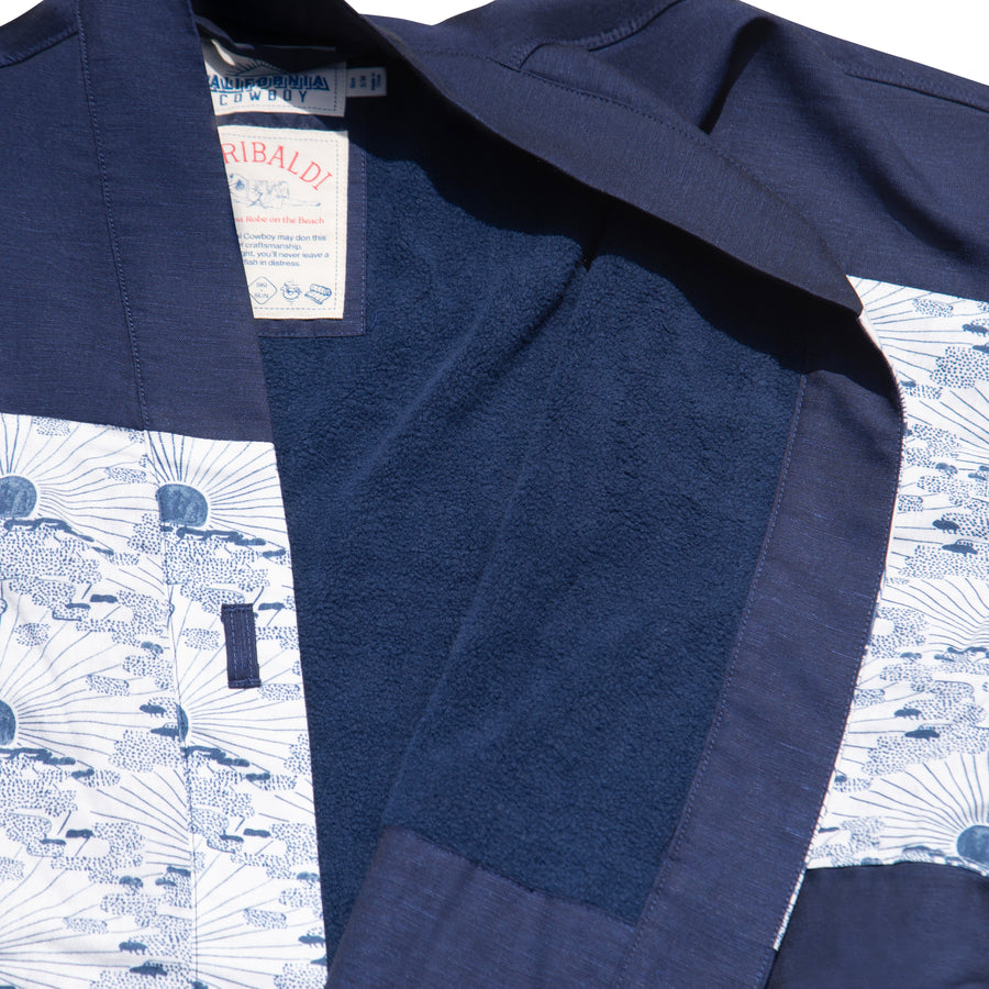 Men's El Garibaldi Robe - Rising Sun, Indigo