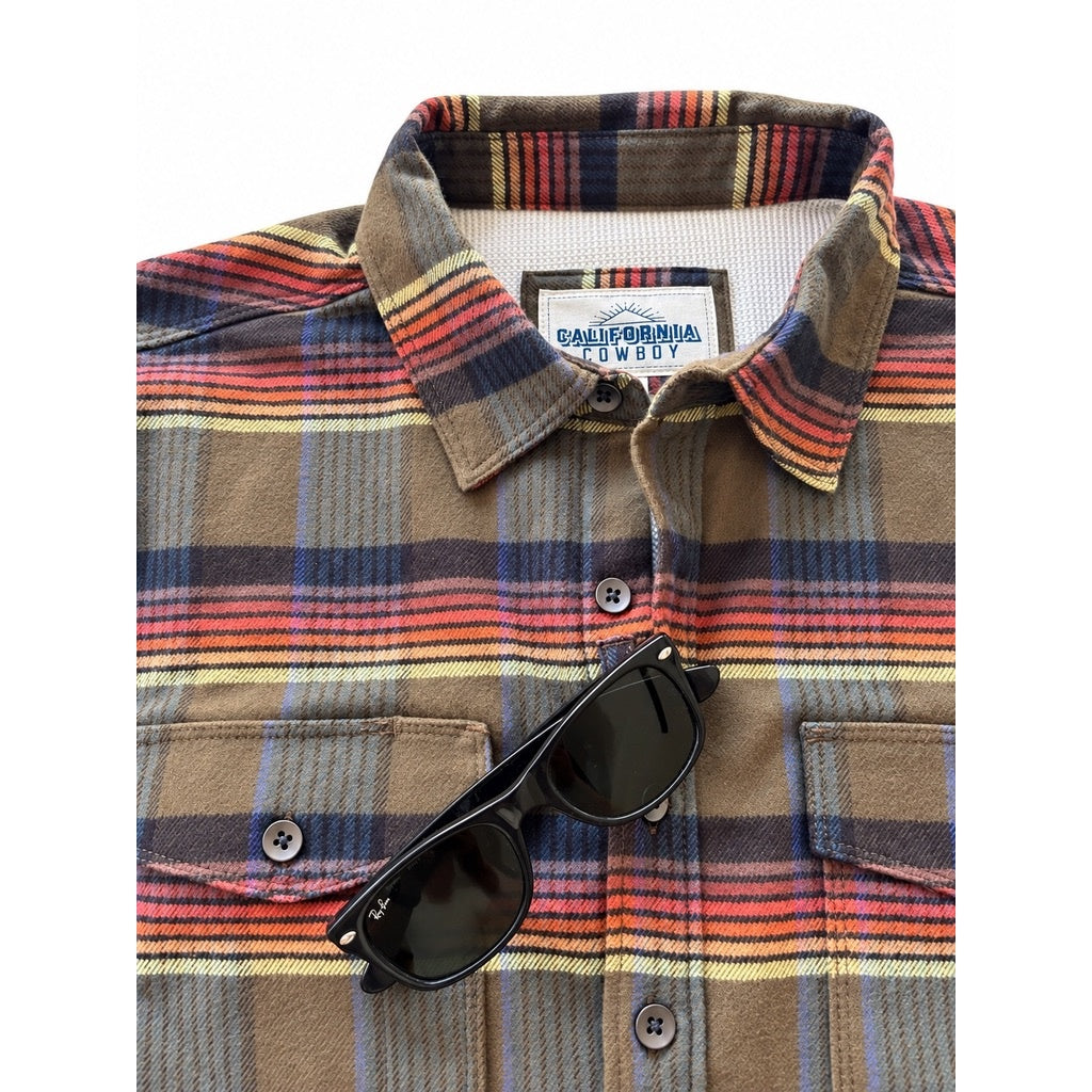 Men’s Stretch High Sierra Shirt - Olive Blanket Stripe