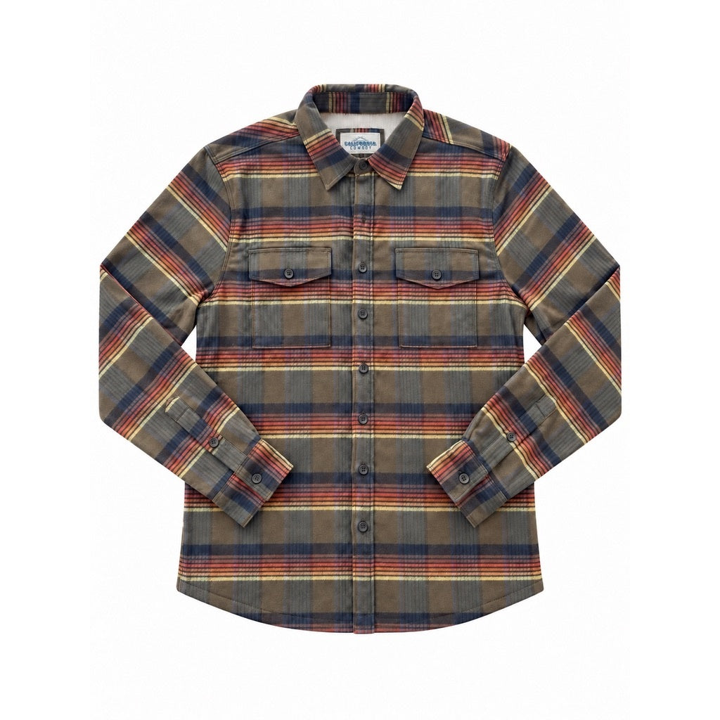 Men’s Stretch High Sierra Shirt - Olive Blanket Stripe