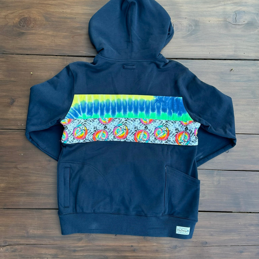 CC x Dig Design 1968 Men's PCH Full Zip Hoodie - Midnight Navy Grateful Dead