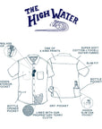 Men’s High Water Shirt - Motel Surf, White Sand