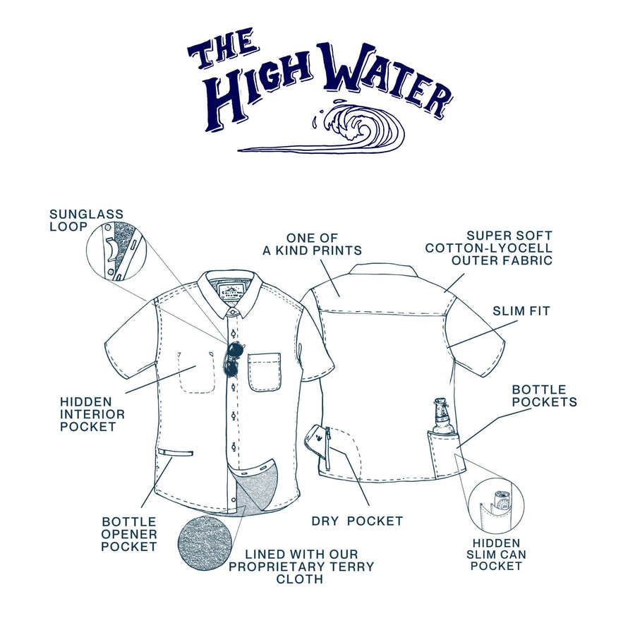 Men’s High Water Shirt - Believe, White Sand