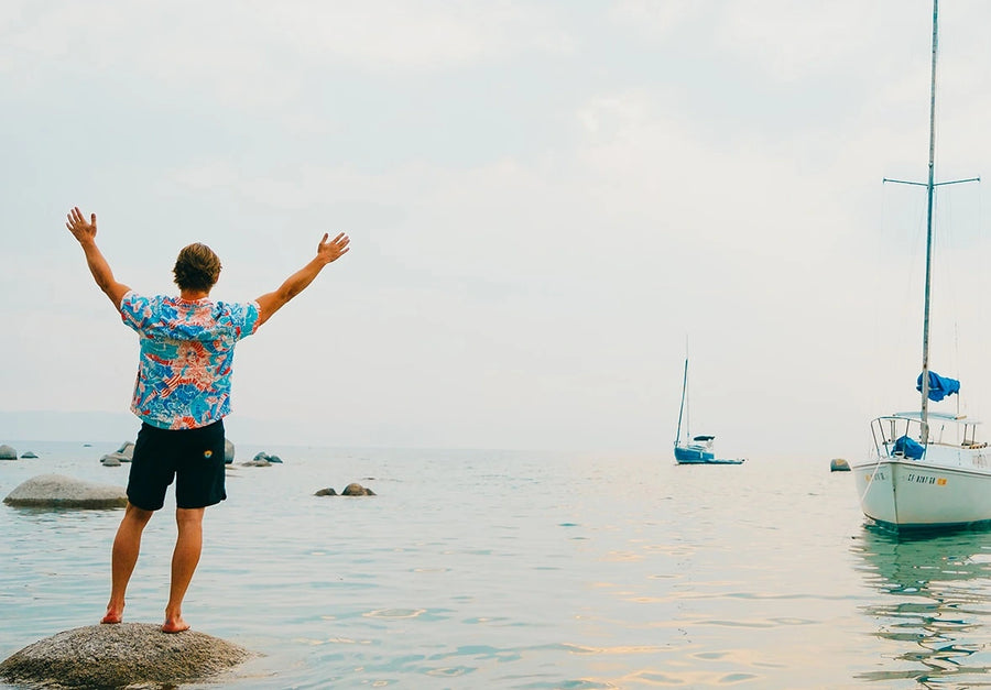 Men’s High Water Shirt - Freedom Writer, White Sand