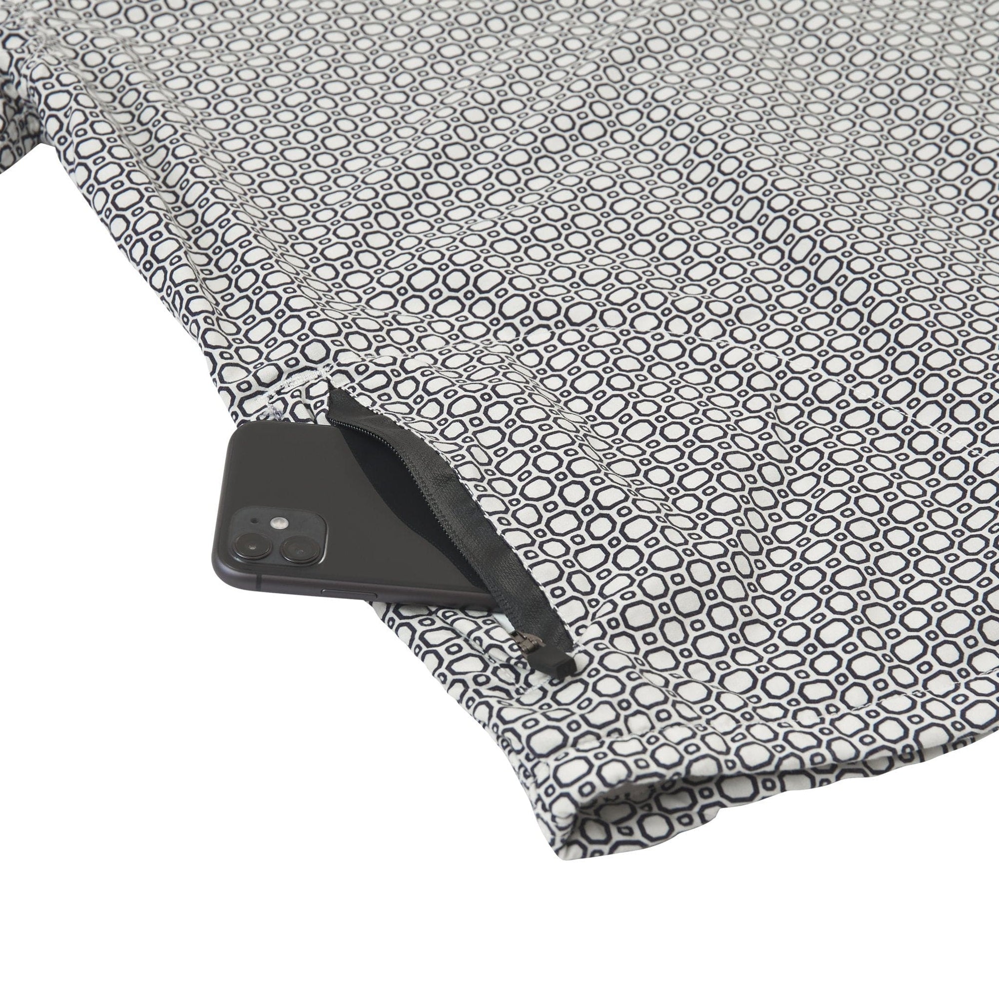 Men’s High Water Shirt - Cozumel Geo - White Russian (New Fit!) - Tech Pocket Laydown - California Cowboy