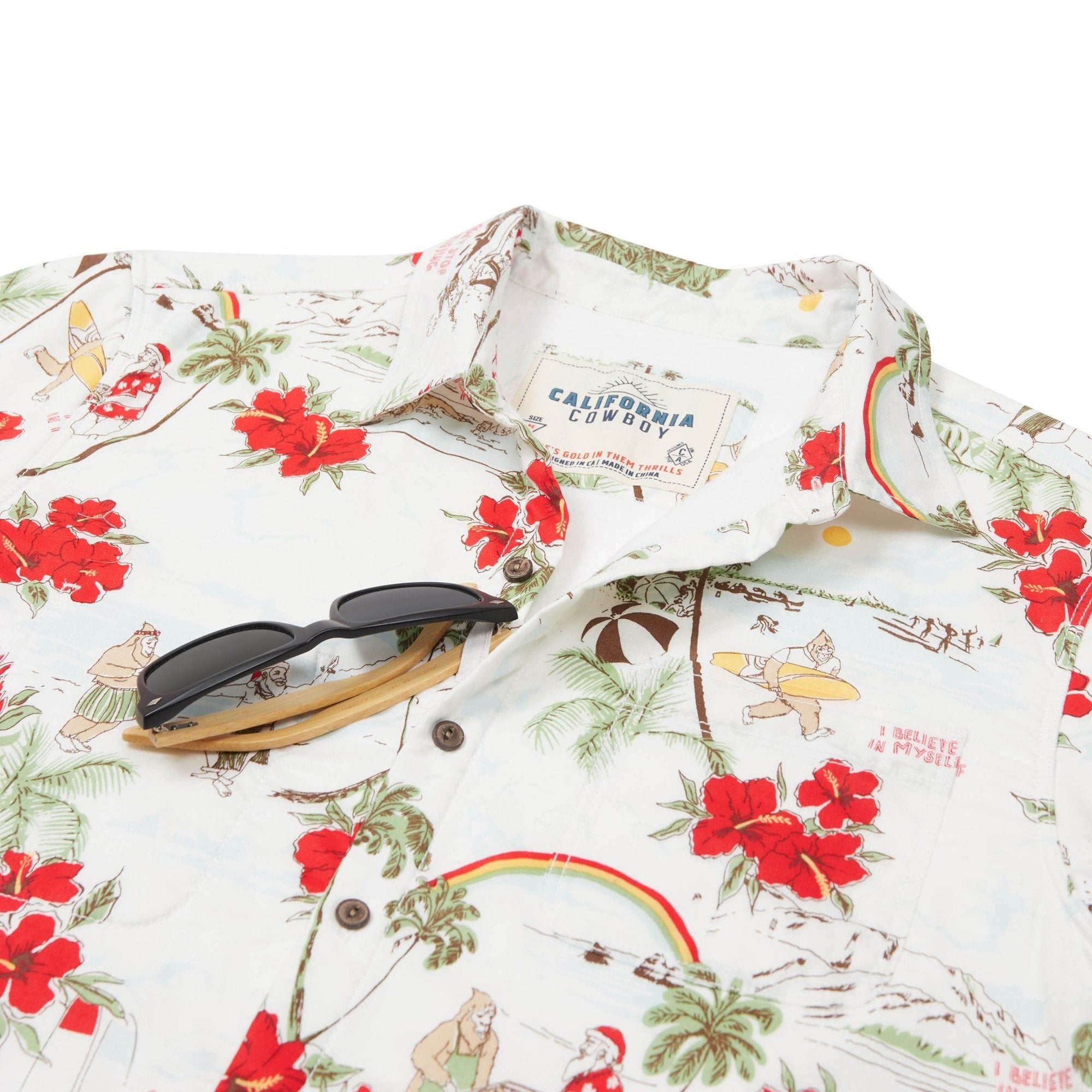 Men’s High Water Shirt - Believe, White Sand