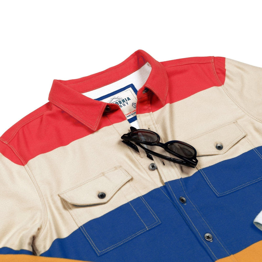 Men’s High Sierra Shirt - Gonzo Stripe, American Dream